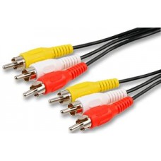 0.5m Standard RCA / Phono Video with Stereo Audio Lead